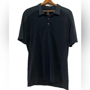 KUHL Polo Shirt Mens S Blue Wayfarer Wildfibre Organic Cotton Short Sleeve Hike